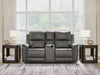 Beryton Power Reclining Loveseat with Console - Massey's Furniture Barn (Watertown, NY) 