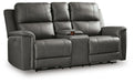 Beryton Power Reclining Loveseat with Console - Massey's Furniture Barn (Watertown, NY) 