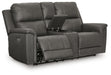 Beryton Power Reclining Loveseat with Console - Massey's Furniture Barn (Watertown, NY) 