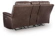 Beryton Power Reclining Loveseat with Console - Massey's Furniture Barn (Watertown, NY) 