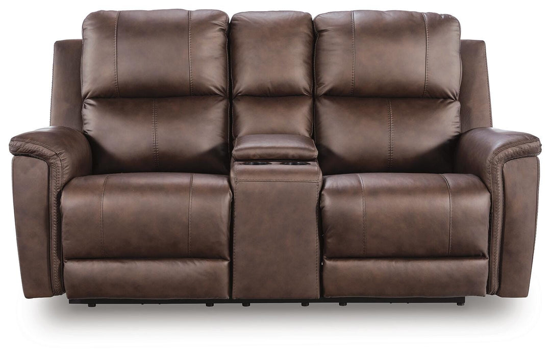 Beryton Power Reclining Loveseat with Console - Massey's Furniture Barn (Watertown, NY) 