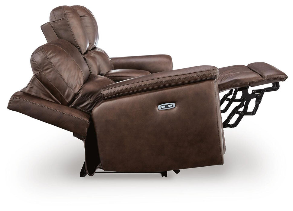 Beryton Power Reclining Loveseat with Console - Massey's Furniture Barn (Watertown, NY) 