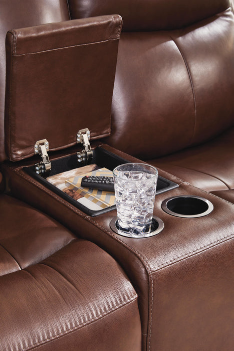 Momentum Moves Power Reclining Loveseat with Console - Massey's Furniture Barn (Watertown, NY) 