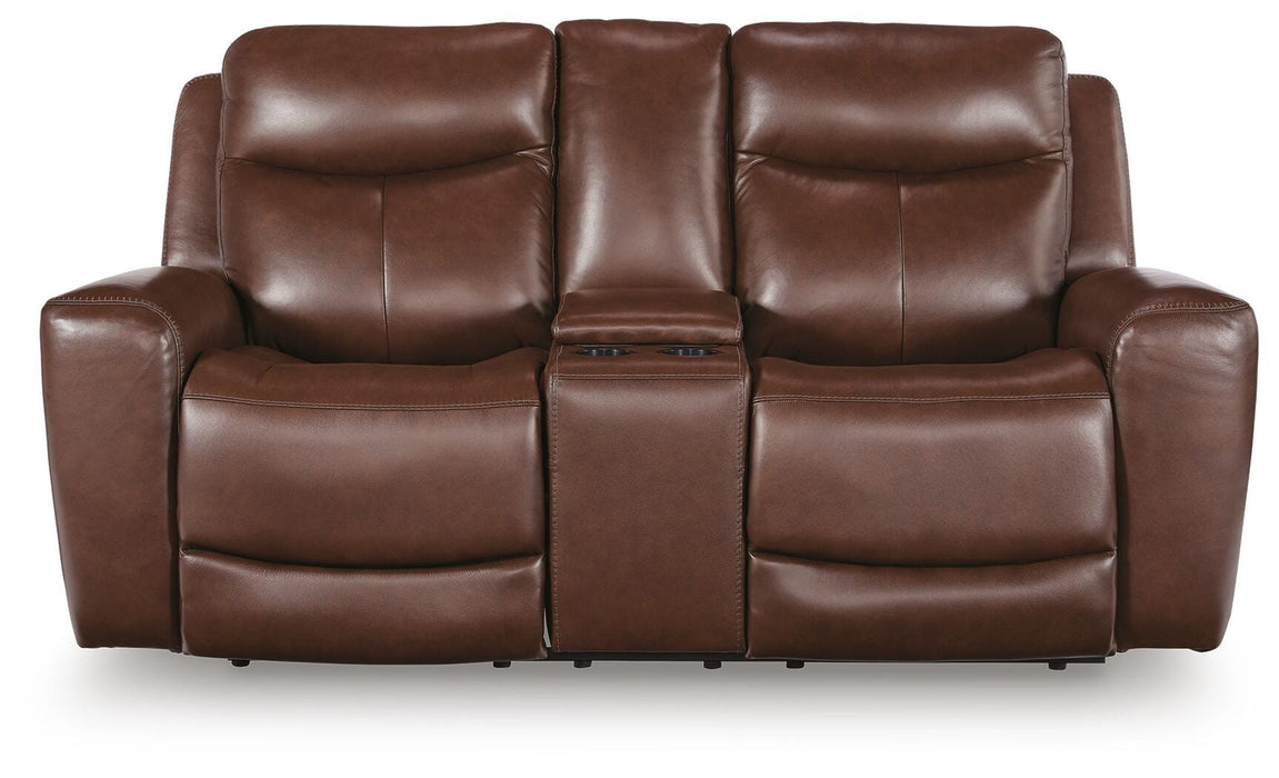 Momentum Moves Power Reclining Loveseat with Console - Massey's Furniture Barn (Watertown, NY) 