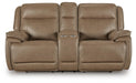 Malcesine Power Reclining Loveseat with Console - Massey's Furniture Barn (Watertown, NY) 