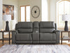 5Z-Harrenhurst Power Reclining Sectional Loveseat with Console - Massey's Furniture Barn (Watertown, NY) 