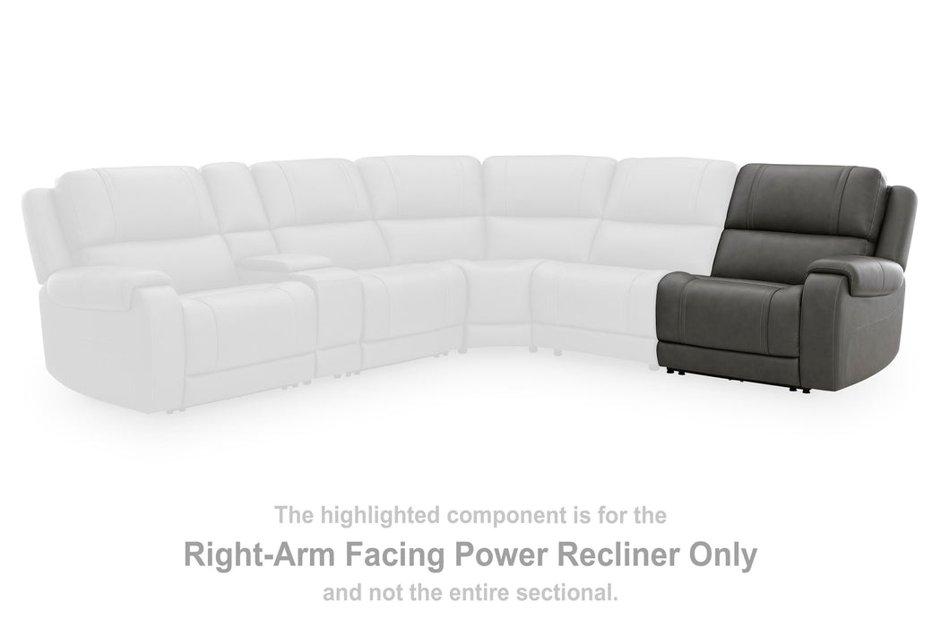 5Z-Harrenhurst Power Reclining Sectional Loveseat - Massey's Furniture Barn (Watertown, NY) 