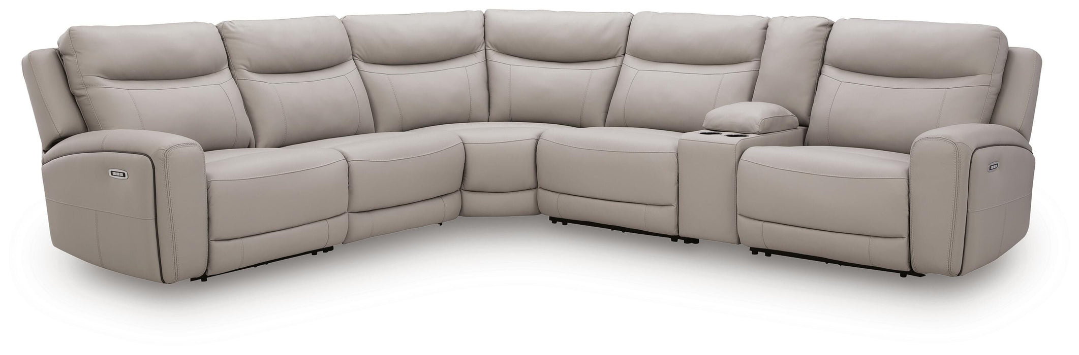 Gravier Power Reclining Sectional with Storage Console - Massey's Furniture Barn (Watertown, NY) 