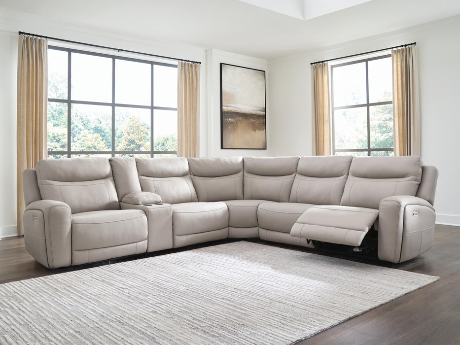 Gravier Power Reclining Sectional with Storage Console - Massey's Furniture Barn (Watertown, NY) 