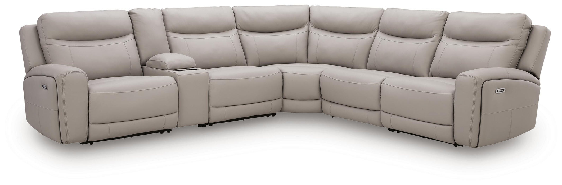 Gravier Power Reclining Sectional with Storage Console - Massey's Furniture Barn (Watertown, NY) 