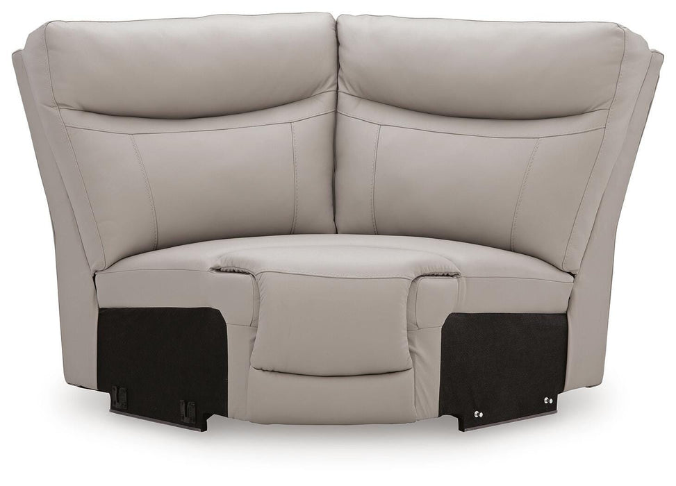 Gravier Power Reclining Sectional with Storage Console - Massey's Furniture Barn (Watertown, NY) 