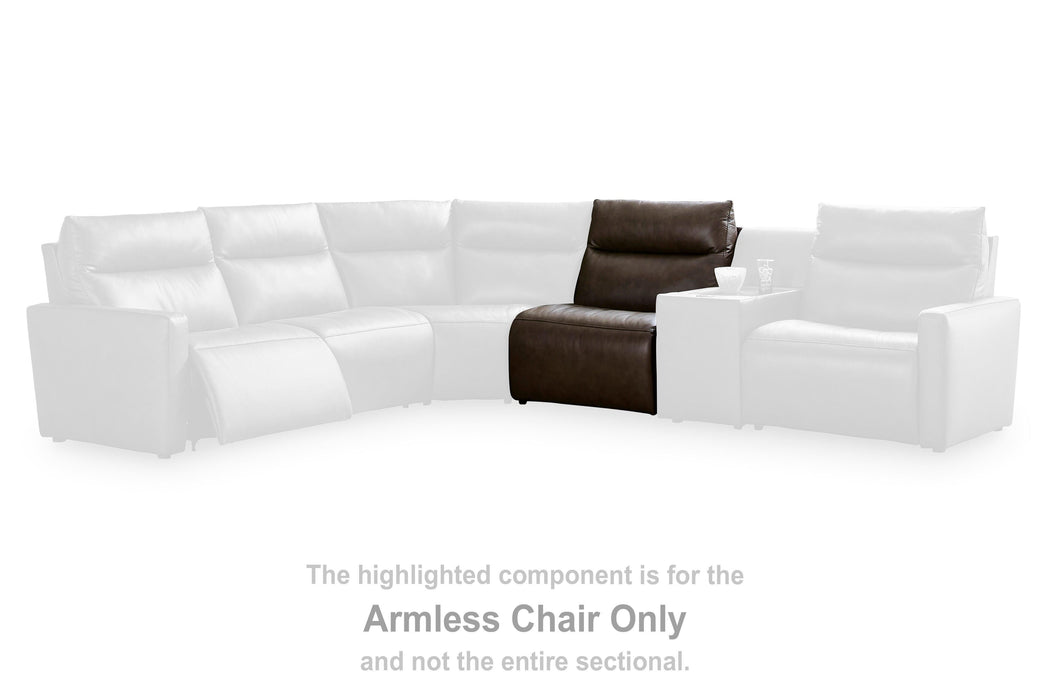 ModZ Power Reclining Sectional with Audio Consoles - Massey's Furniture Barn (Watertown, NY) 