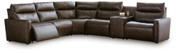 ModZ Power Reclining Sectional with Audio Console - Massey's Furniture Barn (Watertown, NY) 