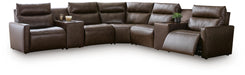 ModZ Power Reclining Sectional with Audio Consoles - Massey's Furniture Barn (Watertown, NY) 