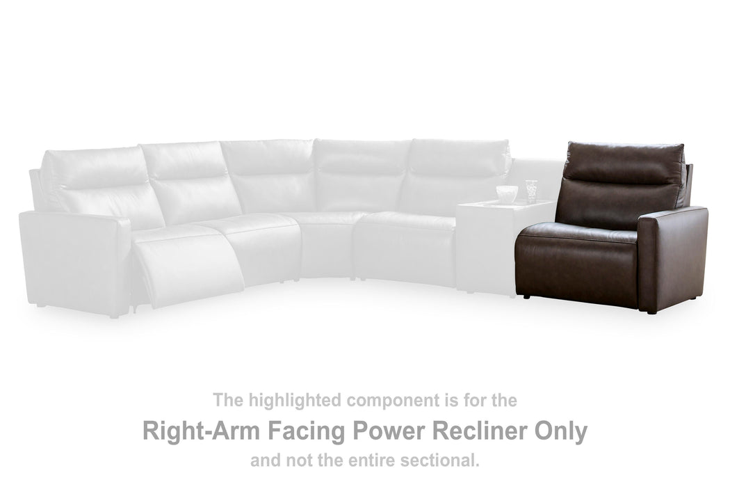 ModZ Power Reclining Sectional with Audio Consoles - Massey's Furniture Barn (Watertown, NY) 