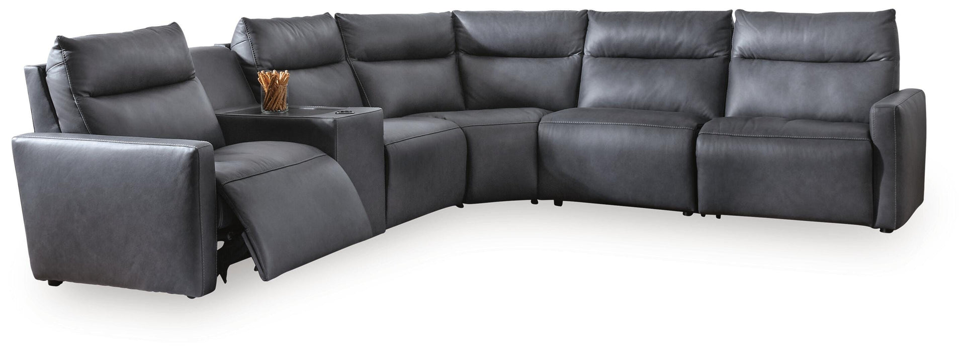 ModZ Power Reclining Sectional with Audio Console - Massey's Furniture Barn (Watertown, NY) 