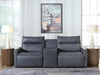 ModZ Power Reclining Sectional Loveseat with Audio Console - Massey's Furniture Barn (Watertown, NY) 