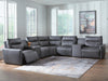 ModZ Power Reclining Sectional with Audio Consoles - Massey's Furniture Barn (Watertown, NY) 