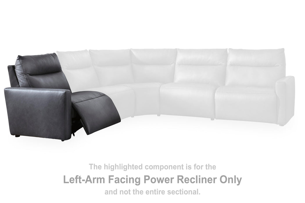 ModZ Power Reclining Sectional with Audio Console - Massey's Furniture Barn (Watertown, NY) 