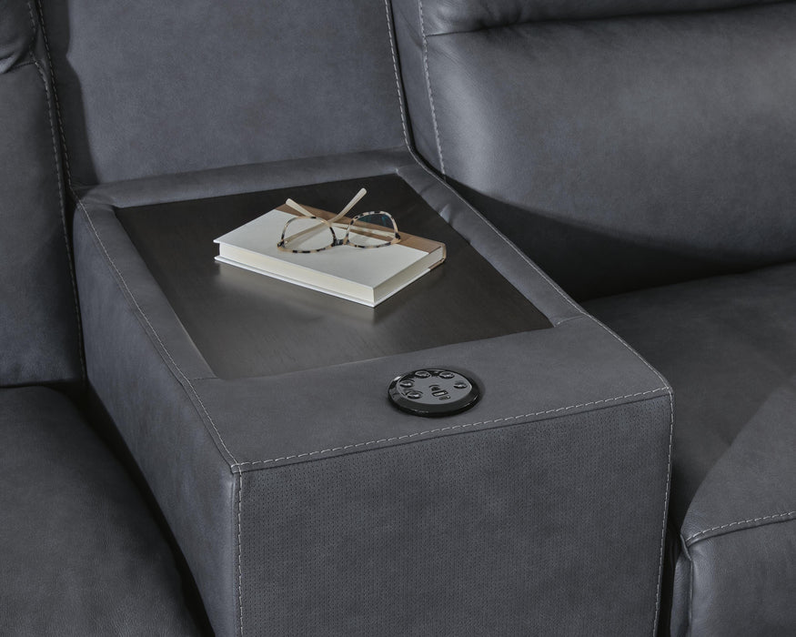 ModZ Power Reclining Sectional with Audio Console - Massey's Furniture Barn (Watertown, NY) 