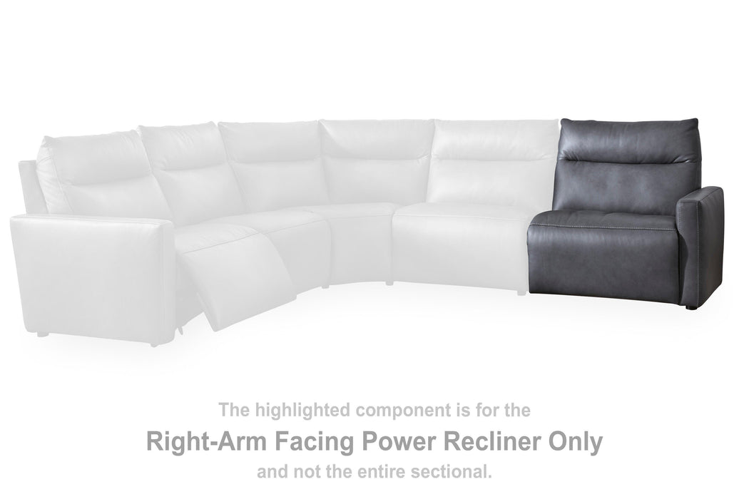ModZ Power Reclining Sectional with Audio Console - Massey's Furniture Barn (Watertown, NY) 