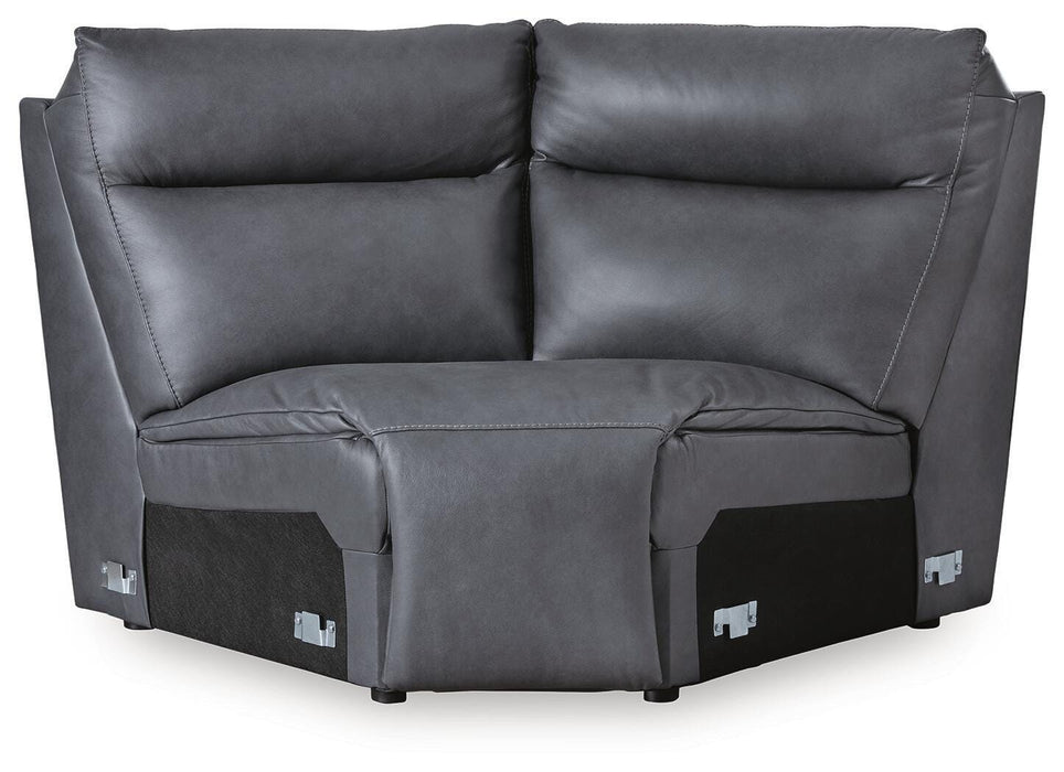 ModZ Power Reclining Sectional with Audio Consoles - Massey's Furniture Barn (Watertown, NY) 
