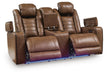 Metro Oasis Power Reclining Loveseat with Console - Massey's Furniture Barn (Watertown, NY) 