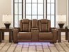 Metro Oasis Power Reclining Loveseat with Console - Massey's Furniture Barn (Watertown, NY) 