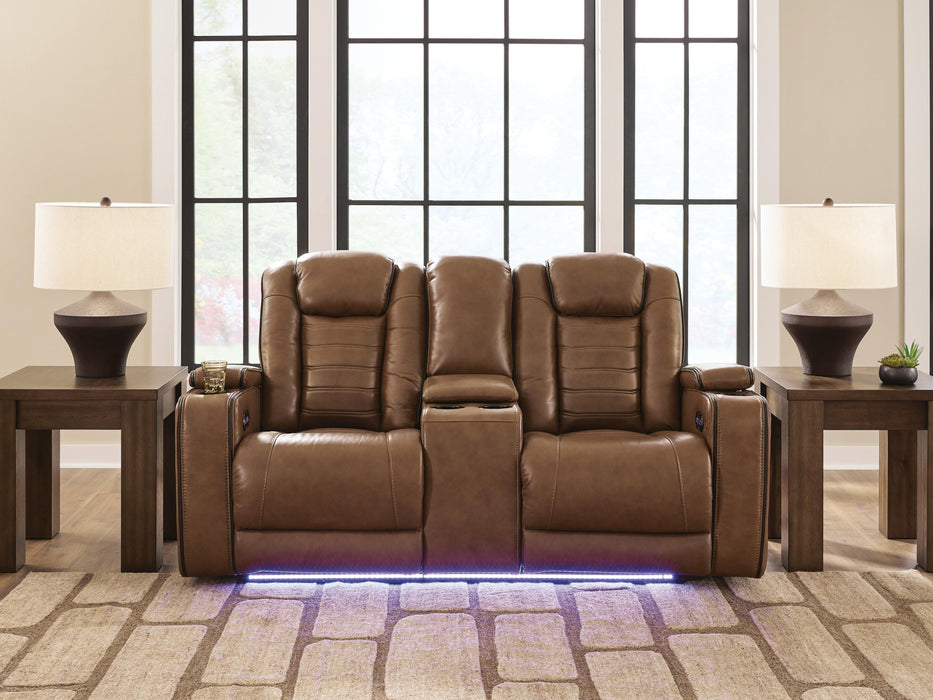 Metro Oasis Power Reclining Loveseat with Console - Massey's Furniture Barn (Watertown, NY) 