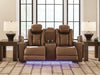 Metro Oasis Power Reclining Loveseat with Console - Massey's Furniture Barn (Watertown, NY) 