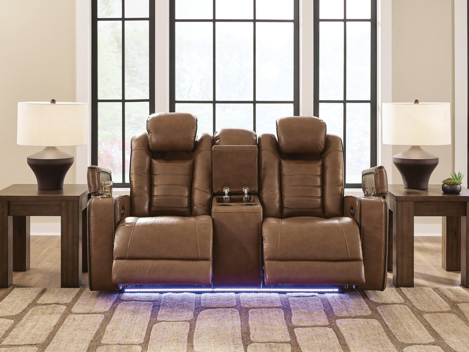 Metro Oasis Power Reclining Loveseat with Console - Massey's Furniture Barn (Watertown, NY) 