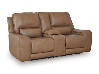 Silverbrooke Power Reclining Loveseat with Console - Massey's Furniture Barn (Watertown, NY) 