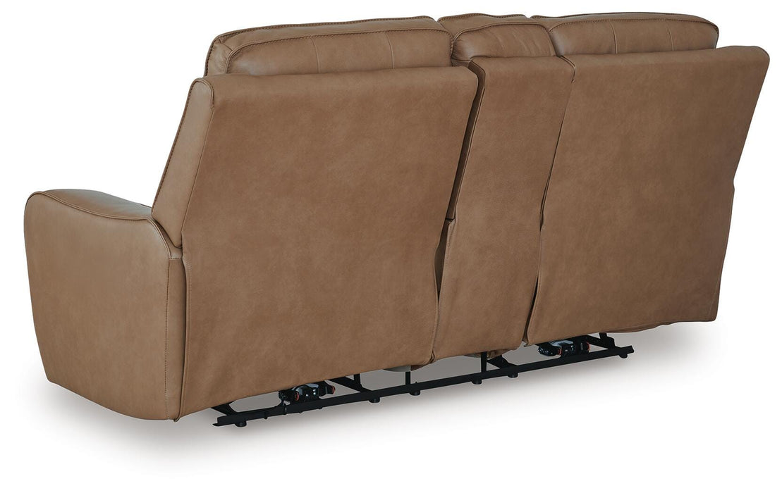 Silverbrooke Power Reclining Loveseat with Console - Massey's Furniture Barn (Watertown, NY) 