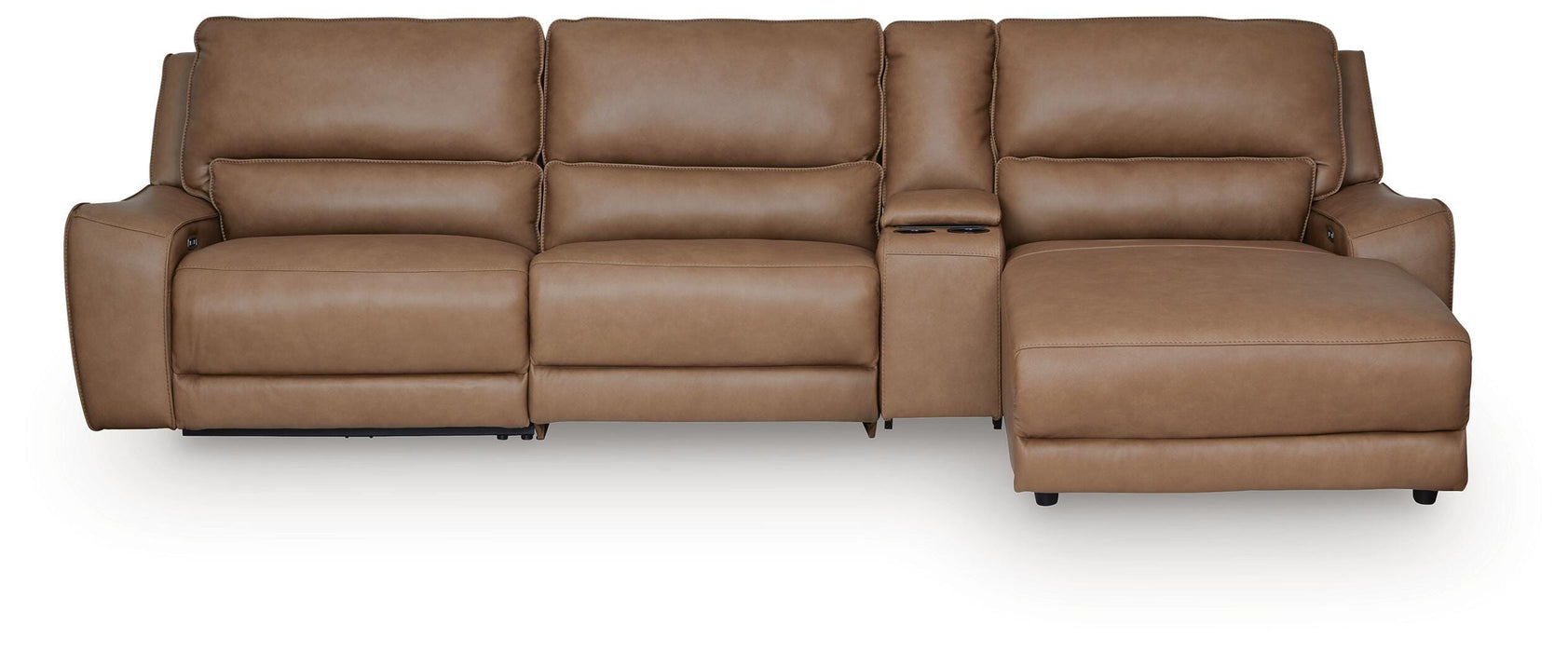 Silverbrooke Reclining Sectional with Chaise and Storage Console - Massey's Furniture Barn (Watertown, NY) 