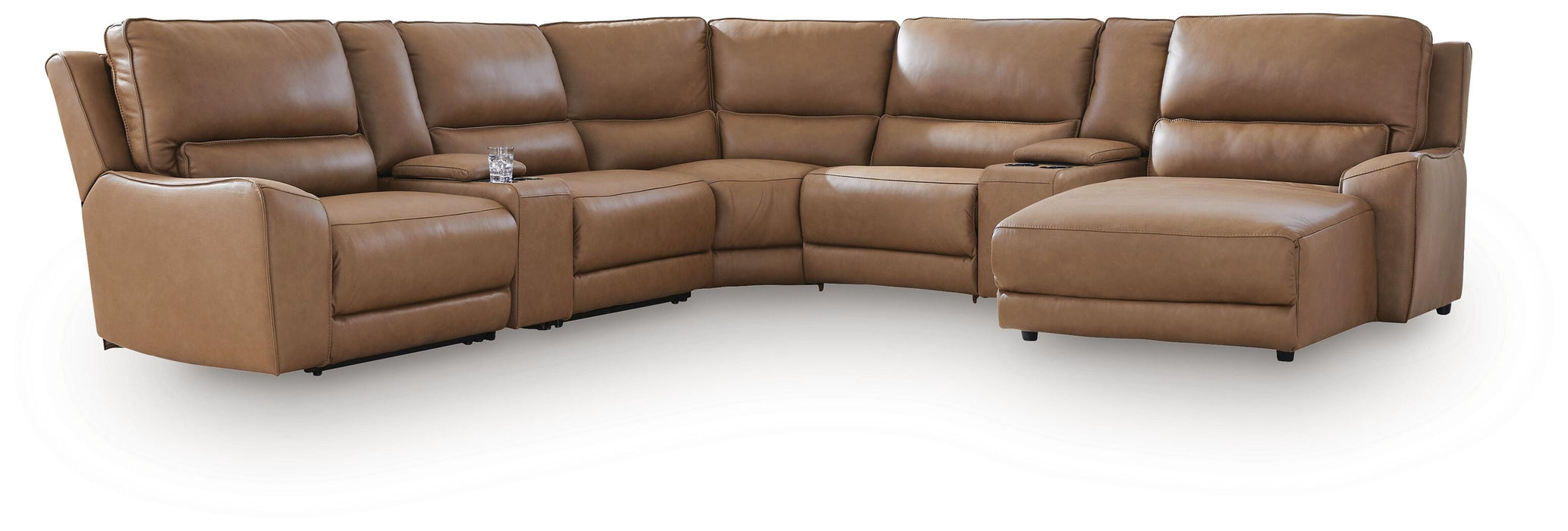 Silverbrooke Reclining Sectional with Chaise and Storage Consoles - Massey's Furniture Barn (Watertown, NY) 