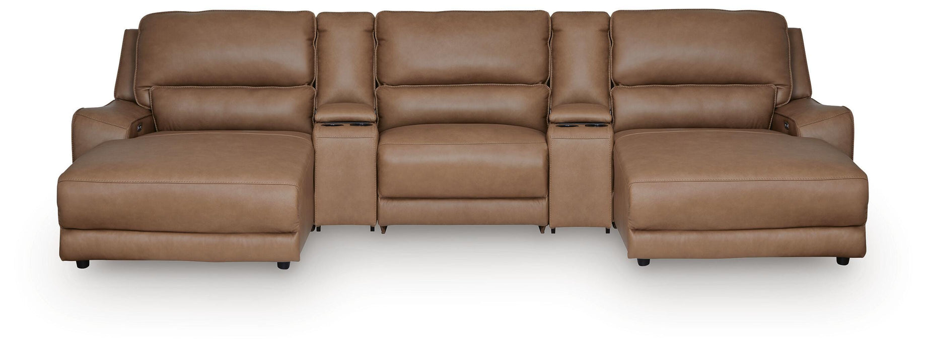 Silverbrooke Reclining Sectional with Double Chaise and Storage Consoles - Massey's Furniture Barn (Watertown, NY) 