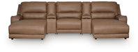 Silverbrooke Reclining Sectional with Double Chaise and Storage Consoles - Massey's Furniture Barn (Watertown, NY) 