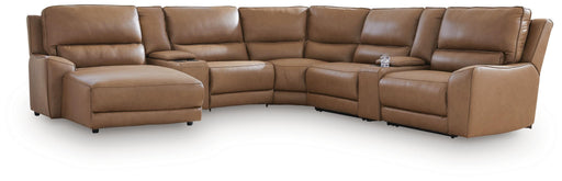 Silverbrooke Reclining Sectional with Chaise and Storage Consoles - Massey's Furniture Barn (Watertown, NY) 