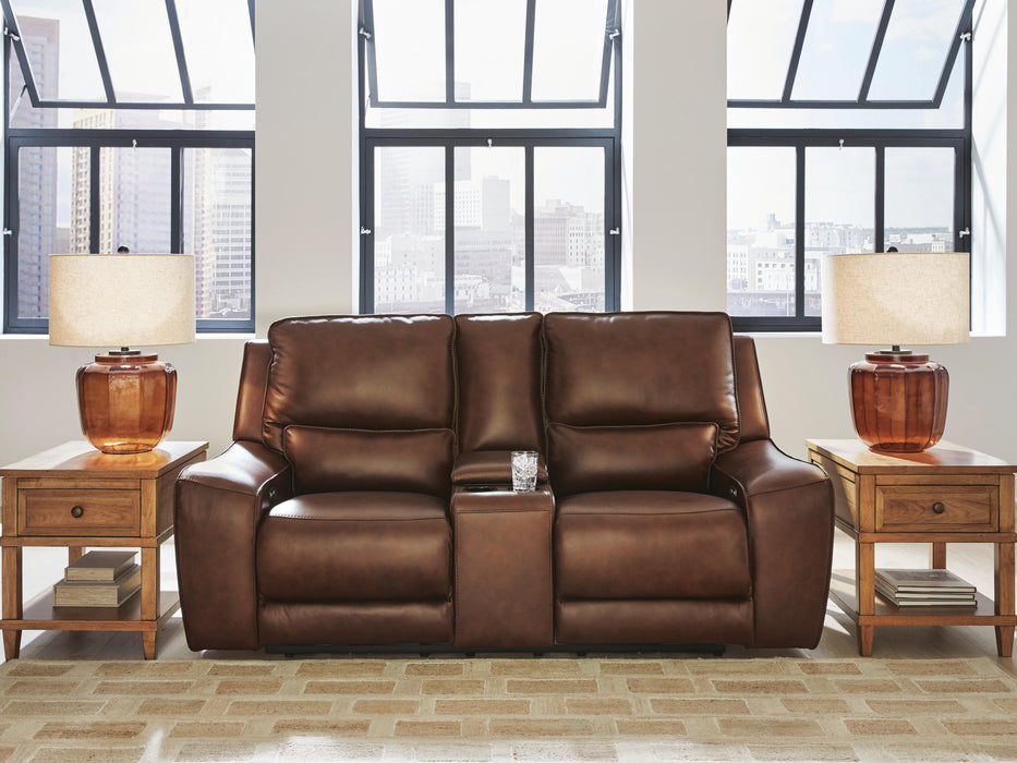 Silverbrooke Power Reclining Loveseat with Console - Massey's Furniture Barn (Watertown, NY) 