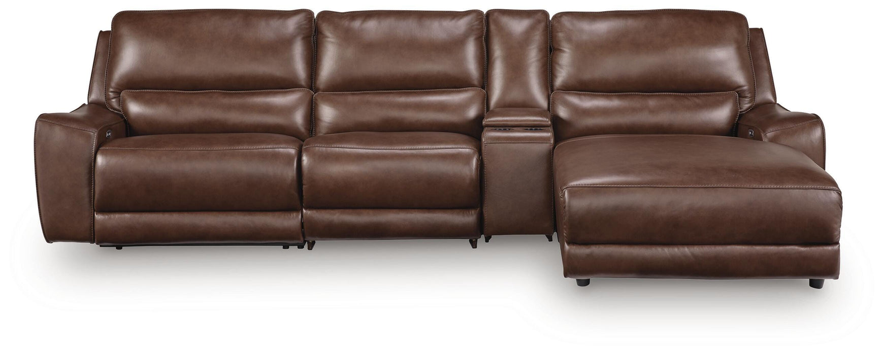 Silverbrooke Reclining Sectional with Chaise and Storage Console - Massey's Furniture Barn (Watertown, NY) 