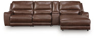 Silverbrooke Reclining Sectional with Chaise and Storage Console - Massey's Furniture Barn (Watertown, NY) 