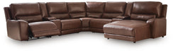 Silverbrooke Reclining Sectional with Chaise and Storage Consoles - Massey's Furniture Barn (Watertown, NY) 