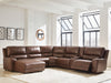Silverbrooke Power Reclining Sectional with Chaise - Massey's Furniture Barn (Watertown, NY) 