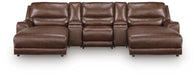 Silverbrooke Reclining Sectional with Double Chaise and Storage Consoles - Massey's Furniture Barn (Watertown, NY) 