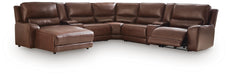 Silverbrooke Reclining Sectional with Chaise and Storage Consoles - Massey's Furniture Barn (Watertown, NY) 
