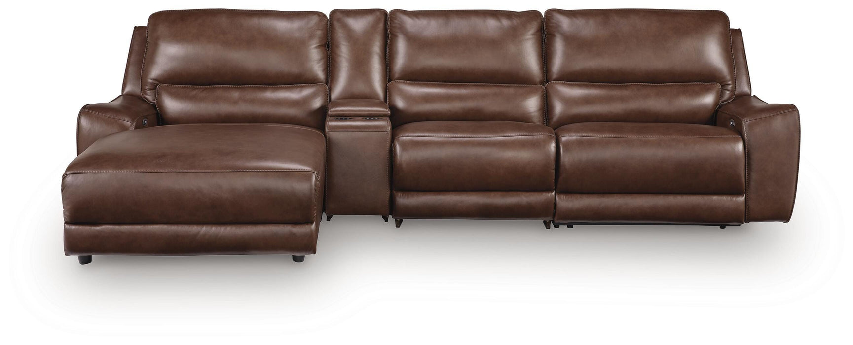 Silverbrooke Reclining Sectional with Chaise and Storage Console - Massey's Furniture Barn (Watertown, NY) 
