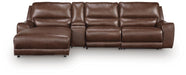 Silverbrooke Reclining Sectional with Chaise and Storage Console - Massey's Furniture Barn (Watertown, NY) 