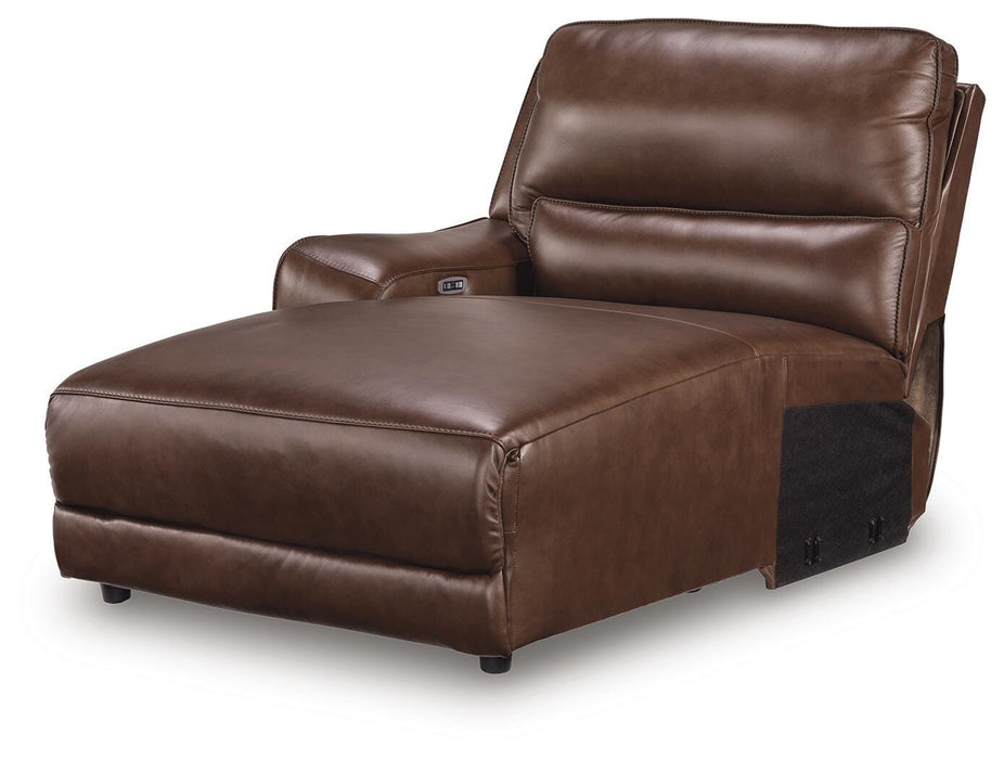 Silverbrooke Reclining Sectional with Chaise and Storage Console - Massey's Furniture Barn (Watertown, NY) 