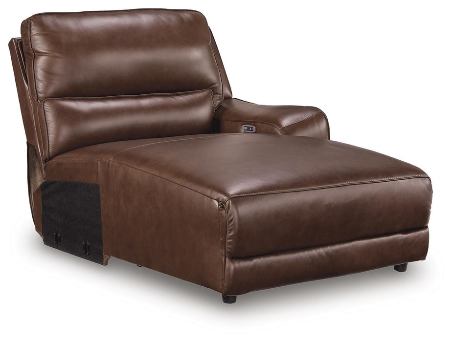 Silverbrooke Reclining Sectional with Chaise and Storage Consoles - Massey's Furniture Barn (Watertown, NY) 