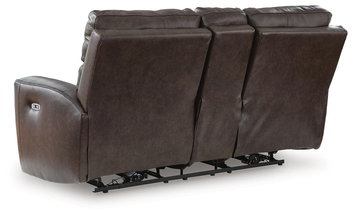 Beadel Power Reclining Loveseat with Console - Massey's Furniture Barn (Watertown, NY) 